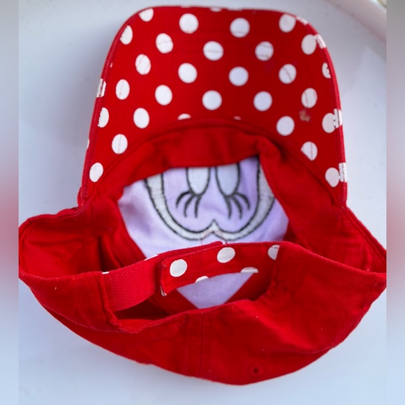 Combo Children's Minnie Backpack and hat. Red with white polka dots FF1 - Picture 4 of 10